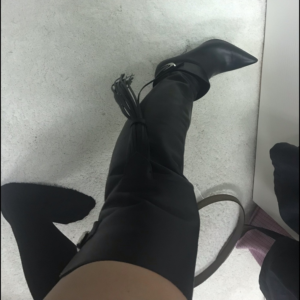 ❤️keeping VERSACE OTK over the knee boots black tassel - Picture 11 of 16